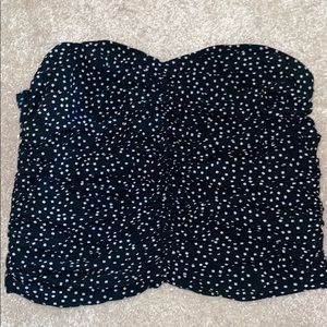 Tube top with polka dots